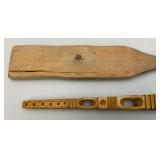 Misc. Vintage And Primitive Wood Items Including Grain Scoop And More