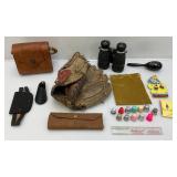 Misc. Vintage Items Including Vintage Airguide Binoculars And More
