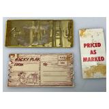 Vintage Collectible Political Buttons, Miniature License Plate Charm And More