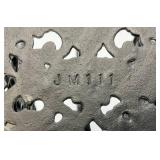 Antique Ornate Black Cast Iron Napkin/Letter Holder With Angel Cherub