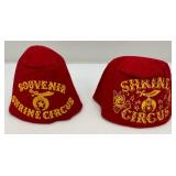 Vintage Felt Collectible Shine Circus Hats, Vintage Clothing And More