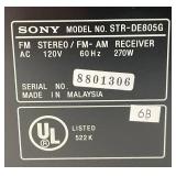 Vintage Sony STR-DE805G Fm Stereo FM/AM Receiver Inj Original Box