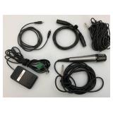 Large Group Of Studio Eguipment Including Radio Shack Microphone, Microphone Stand  And More