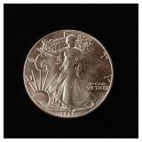 1987 Silver Eagle - 99.9% pure silver One Troy Ounce  in pristine condition - TAX EXEMPT