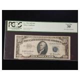 1953 - $10 Dollar Silver Certificate  Very Fine 30 PCGS Currency Rated  The Rickey Collection -TAX EXEMPT
