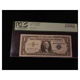 1957B - $1 Dollar Silver Certificate  Superb Gem New 67 PPQ PCGS Currency Rated -TAX EXEMPT