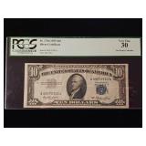Year 1953 - $10 Dollar Silver Certificate  Very Fine 30 PCGS Currency Rated  The Rickey Collection - TAX EXEMPT