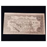 1942 Philippines Emergency Currency 50 Centavos  Used Condition - TAX EXEMPT