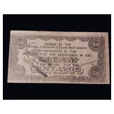 1942 Philippines Emergency Currency 50 Centavos  Used Condition - TAX EXEMPT