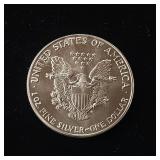 1987 Silver Eagle - 99.9% pure silver One Troy Ounce in pristine, uncirculated condition - TAX EXEMPT