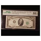 1950B - $10 Dollar Silver Certificate  64 Choice Uncirculated -  PMG Paper Money Guarantee - TAX EXEMPT