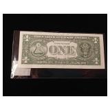 Fancy Note  Federal Reserve 2017A $1 Note  5 ones in serial number! - TAX EXEMPT