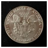 1987 Silver Eagle - 99.9% pure silver One Troy Ounce in pristine, uncirculated condition - TAX EXEMPT