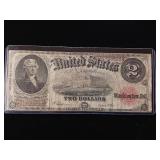 $2 United States Note  Series of 1917  Very Rare  Red Seal  Washington DC - TAX EXEMPT