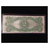 $2 United States Note  Series of 1917  Very Rare  Red Seal  Washington DC - TAX EXEMPT