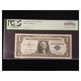 Year 1957 - $1 Star Note Dollar Silver Certificate  About New 53 PPQ PCGS Currency Rated  The Rickey Collection - TAX EXEMPT