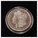Replica Copy 1889 Morgan Silver Dollar  1 troy ounce 99.9% Silver  Tax Exempt