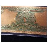 Nevada Goldback $5 Note  Contains 1:1000 Troy oz of 24Karat pure Gold - TAX EXEMPT