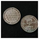 2 Uncirculated Bullion Coins  2 troy ounces total  OPM Metals  .999% silver tax exempt -  Made in the USA