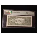 2001 $1 Federal Reserve Note Atlanta  66 EPQ Gem Uncirculated  PMG Paper Money Guarantee  - TAX EXEMPT