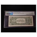Offset Printing Error  1977 Federal Reserve Note New York  Grade 35 EPQ Choice Very Fine  PMG Paper Money Guarantee - TAX EXEMPT