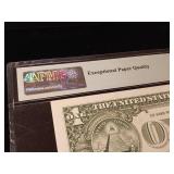 2003 Federal Reserve $1 Note Philadelphia  66 EPQ Gem Uncirculated  PMG Paper Money Guarantee  Radar Serial Number  - TAX EXEMPT