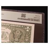 2003 Federal Reserve $1 Note Philadelphia  66 EPQ Gem Uncirculated  PMG Paper Money Guarantee  Radar Serial Number  - TAX EXEMPT