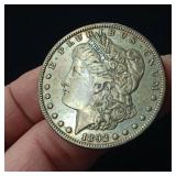 1892  Morgan Silver Dollar  90% Silver  Very Fine 45  - TAX EXEMPT
