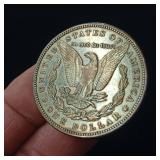 1892  Morgan Silver Dollar  90% Silver  Very Fine 45  - TAX EXEMPT
