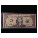 Print Error Web Press or insufficient inking error -  $1 2013 Fed Note with faint back side  - TAX EXEMPT