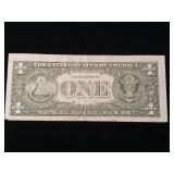 1995 Federal Reserve $1 Note Error  295 micro back plate error  Lot C - #38477377w - TAX EXEMPT