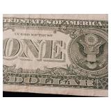 1995 Federal Reserve $1 Note Error  295 micro back plate error  Lot C - #38477377w - TAX EXEMPT