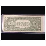 1995 Federal Reserve $1 Note Error  295 micro back plate error  Lot C - #38477377w - TAX EXEMPT