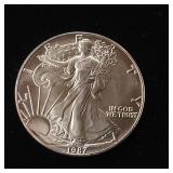 1987 Silver Eagle - 99.9% pure silver One Troy Ounce  - Like new uncirculated! - TAX EXEMPT