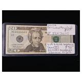 Extremely Cool! Fancy 2017-A Carranza / Mnuchin Very Fine FR#7001-G  Very Low serial number, see details - TAX EXEMPT