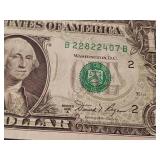 1981 $1 Federal Reserve Note Error  Back strike on front - TAX EXEMPT