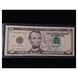 Print Error Web Press or insufficient inking error -  $1 2017-A Fed Note with faint back side  - TAX EXEMPT