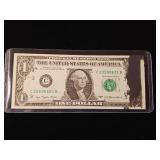 INK RUN!  Rare FRN $1 1977 Morton Blumenthal Smear Defect - TAX EXEMPT