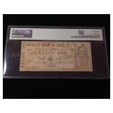 $1 State of North Carolina  Oct 20 1861  Received in payment of public dues - TAX EXEMPT