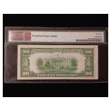 1934B $20 Federal Reserve Note Richmond  64 EPQ Choice Uncirculated  PMG Paper Money Guarantee  - TAX EXEMPT