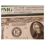 1934B $20 Federal Reserve Note Richmond  64 EPQ Choice Uncirculated  PMG Paper Money Guarantee  - TAX EXEMPT