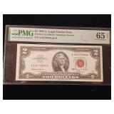 1963A Legal Tender Note  Two dollars - Grade 65 PPQ Gem Uncirculated - TAX EXEMPT