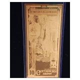 Nevada Goldback $10 Note  Contains 1:1000 Troy oz of 24Karat pure gold. - TAX EXEMPT