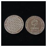 2 Uncirculated Bullion Coins  2 troy ounces total  OPM Metals  .999% silver tax exempt -  Made in the USA - TAX EXEMPT