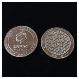 2 Uncirculated Bullion Coins  2 troy ounces total  OPM Metals  .999% silver tax exempt -  Made in the USA - TAX EXEMPT