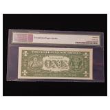 1957 Silver Certificate $1  PMG Graded Gem Uncirculated 65 EPQ - TAX EXEMPT