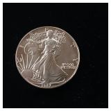 1987 Silver Eagle - 99.9% pure silver One Troy Ounce  - Like new uncirculated! - TAX EXEMPT