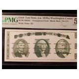 Choice About Uncirculated  Giori Test Note (ca 1970s) Washington Center  58 EPQ Paper Money Guarantee - TAX EXEMPT