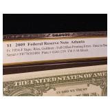 2009 $1 Federal Reserve Note Atlanta - Full Off-set Printing Error - 66 PPQ Gem Uncirculated  - TAX EXEMPT