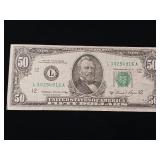 1981A Ortega/Regan  FR# 2121A  Fine $50 Note - TAX EXEMPT
